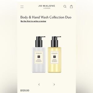 Jo Malone body/hand wash and lotion set